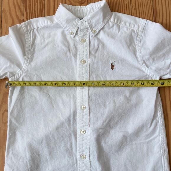 Polo Ralph Lauren White Button Down Short Sleeve Boys Size 8 - Picture 7 of 7